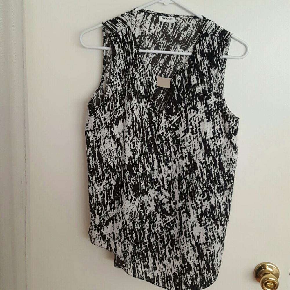 DKNY asymmetrical sleeveless top